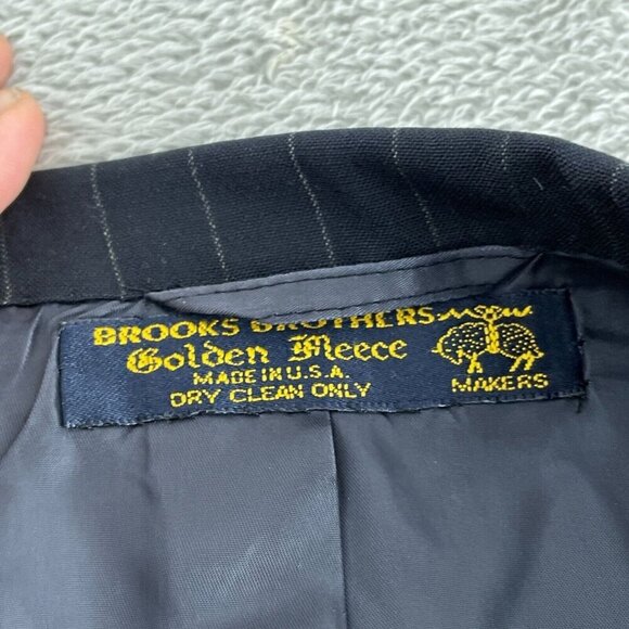 Brooks Brothers Golden Fleece Mens Pinstripe Wool Suit Jacket 44R  USA 4966 - Picture 4 of 10